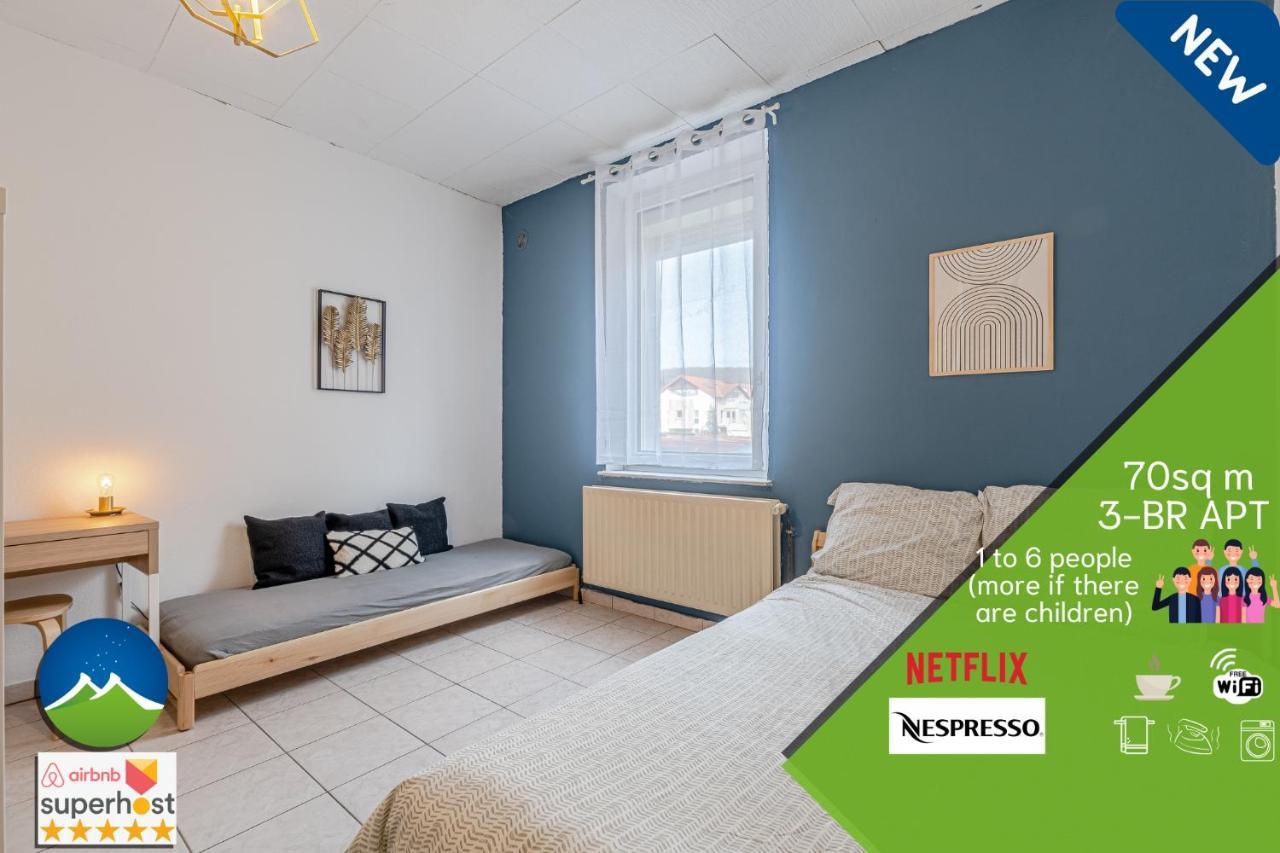 3 Appts - 3 A 7 Lits - Parfait 6 A 10 Pers - Max 26 Pers - 1 Immeuble - Convivialite, Rentabilite ------ English - 3 Apts - 3 To 7 Beds - Ideal For 6 To 10 Guests - Up To 26 - Same Building - Friendly, Flexible Hettange-Grande 外观 照片